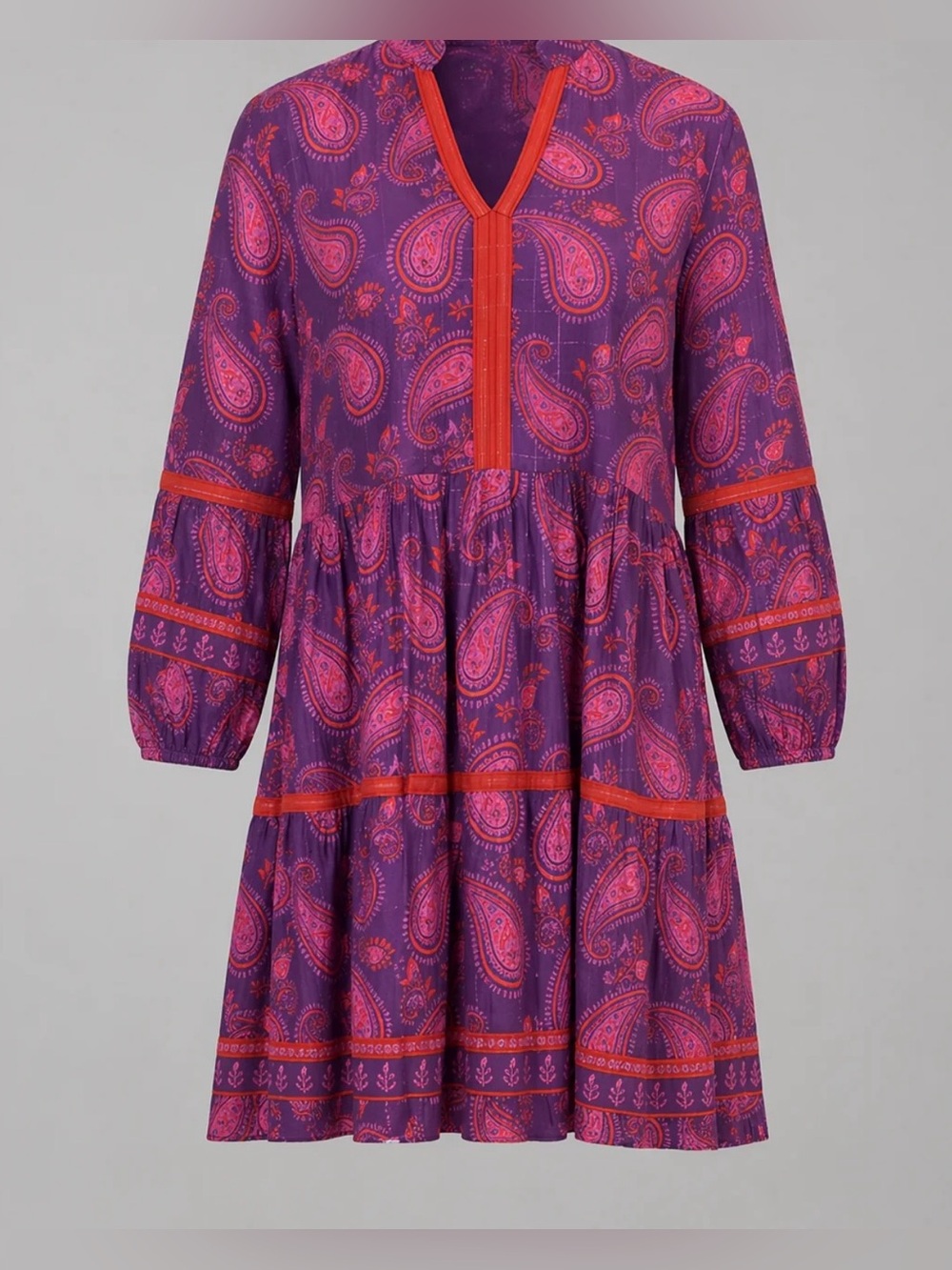 La Plage Alison Longsleeve Dress - Dancing Paisley